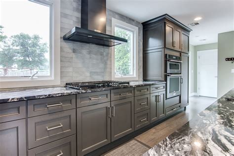 gray kitchen cabinets with black stainless steel appliances|black stainless steel color schemes.